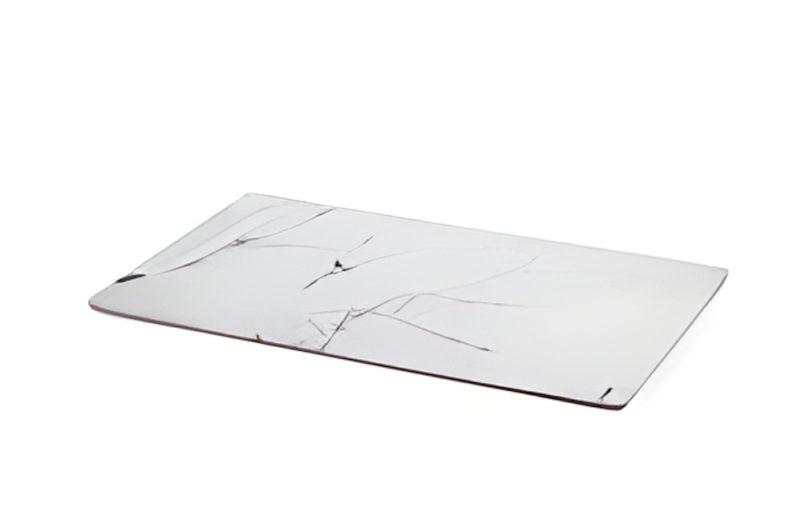 (ID) REVOL #660476 EN SCENE 53x32.5x1cm TRAY GN 1/1 NACRYL WHITE MARBLE ...